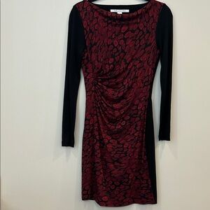 Diane von Furstenberg DVF Kirby Animal-Print Silk Dress Size 2
